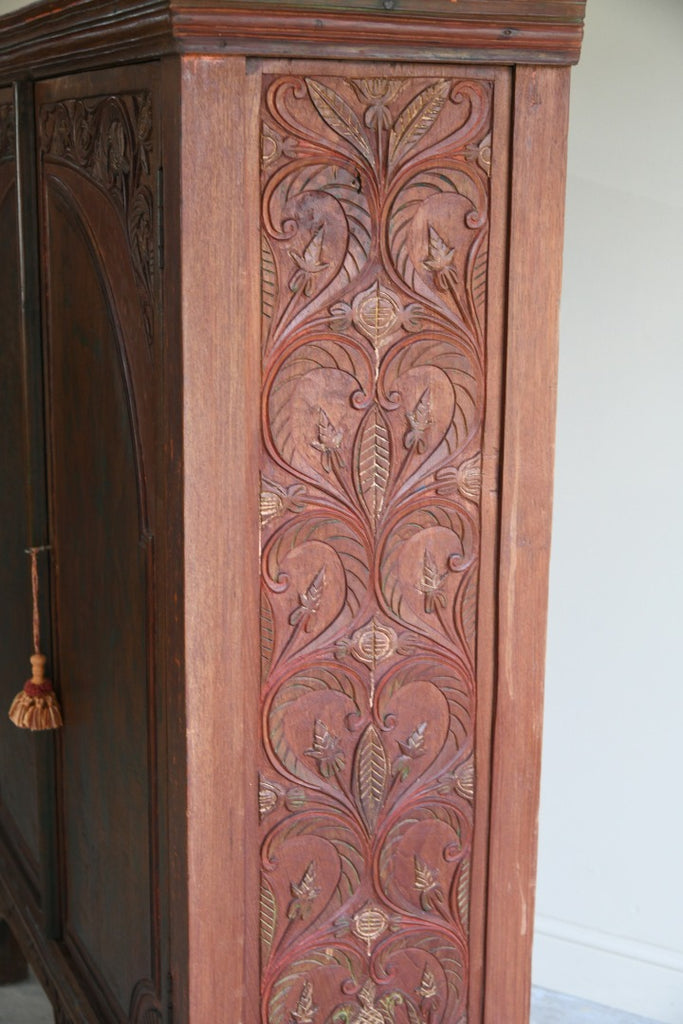 Indian Carved Teak Cupboard