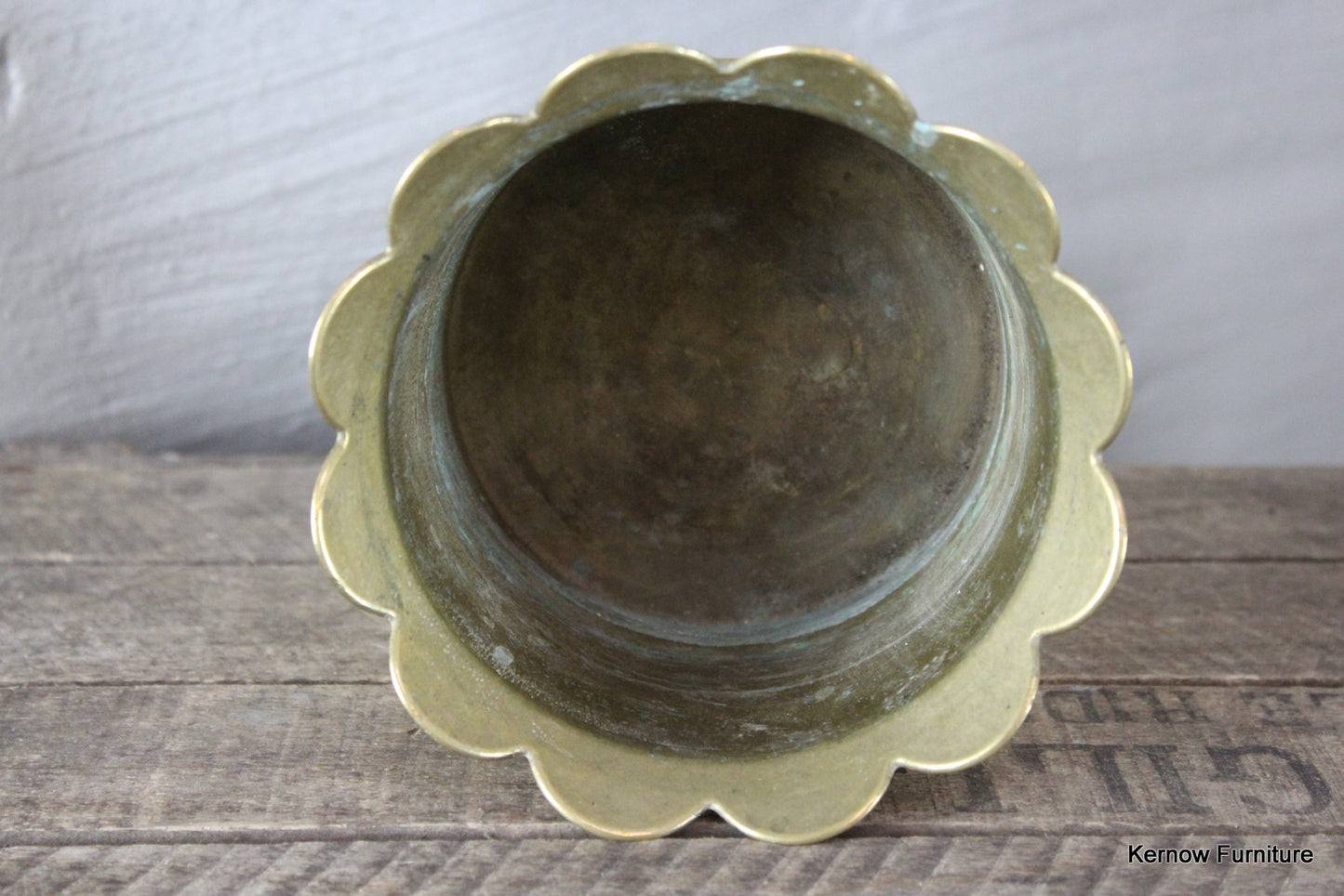 Brass Trench Art Plant Pot - Kernow Furniture