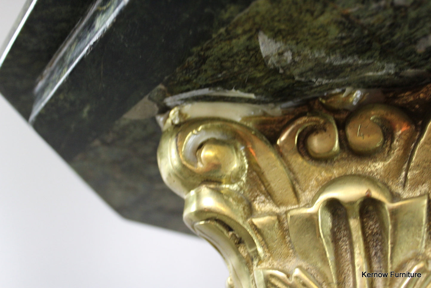Green Marble Pedestal - Kernow Furniture