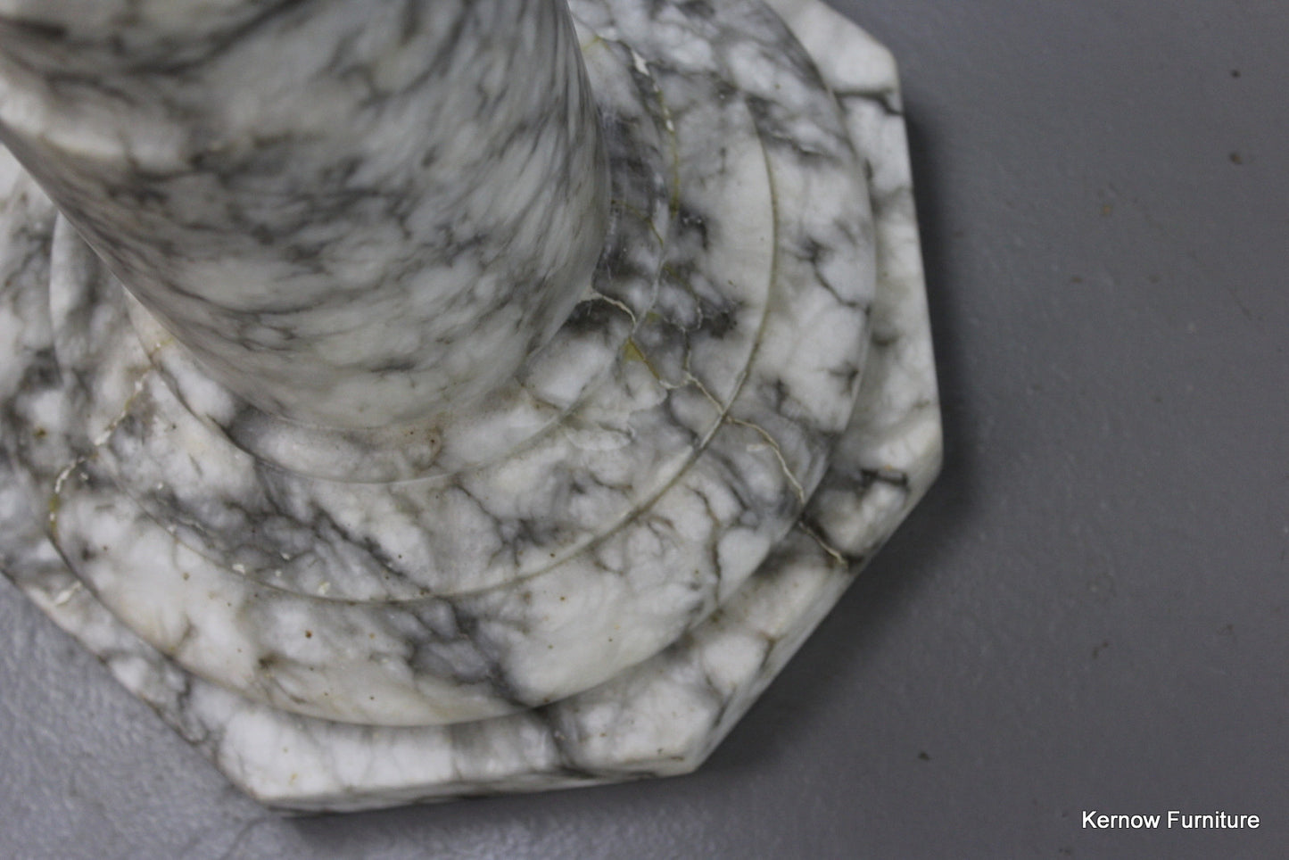 White Marble Pedestal - Kernow Furniture