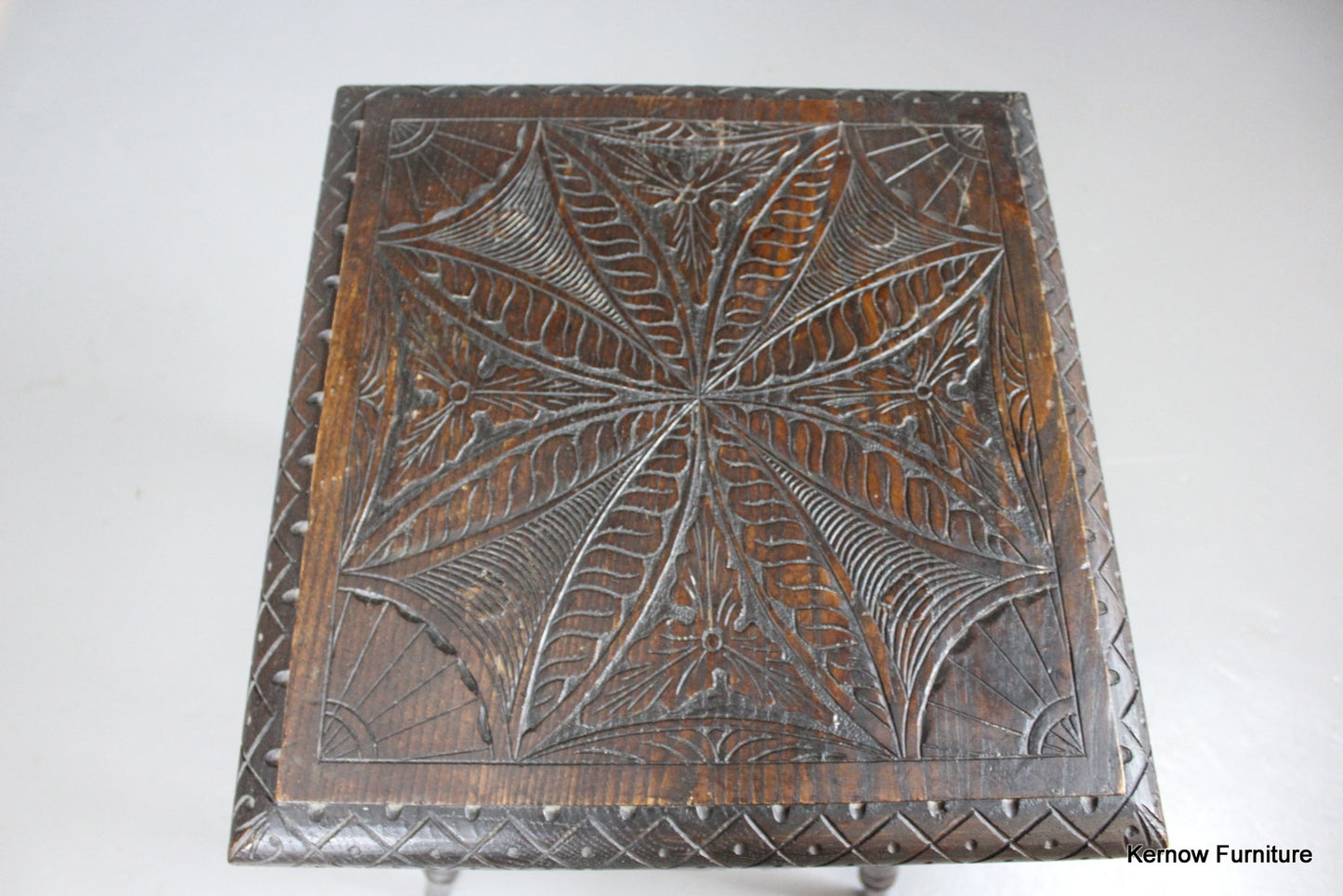Carved Square Occasional Table - Kernow Furniture