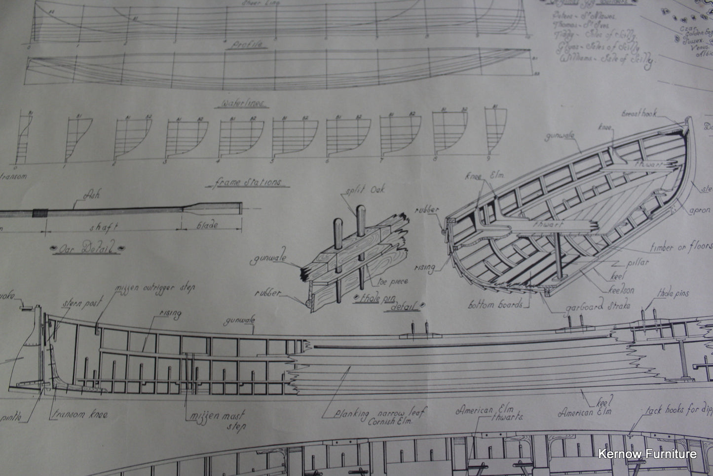 Isle of Scilly Pilot Gig Planaship - Kernow Furniture