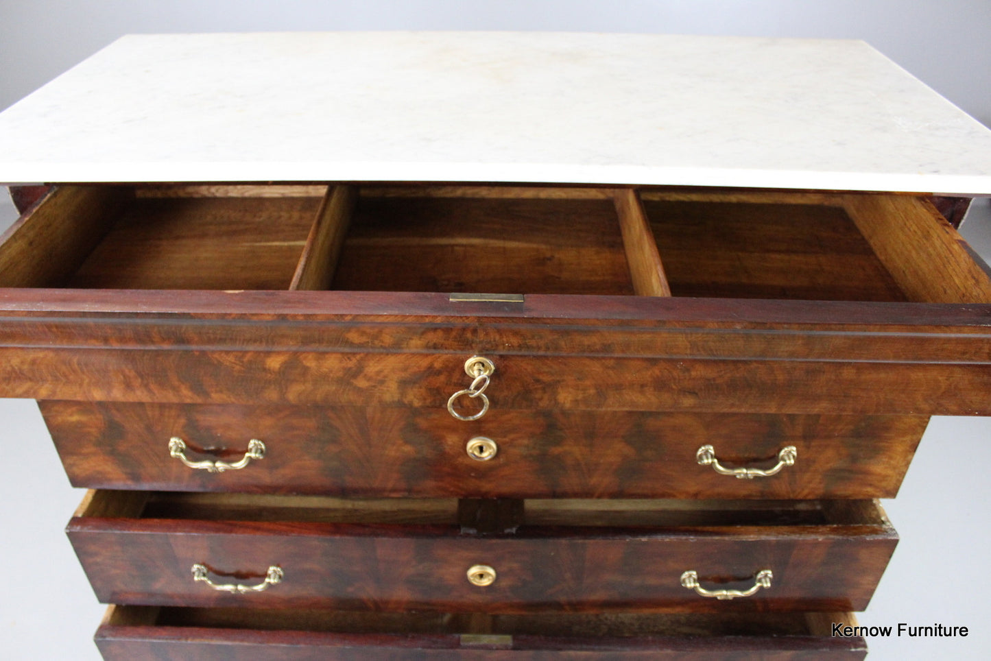 French Marble Top Commode - Kernow Furniture