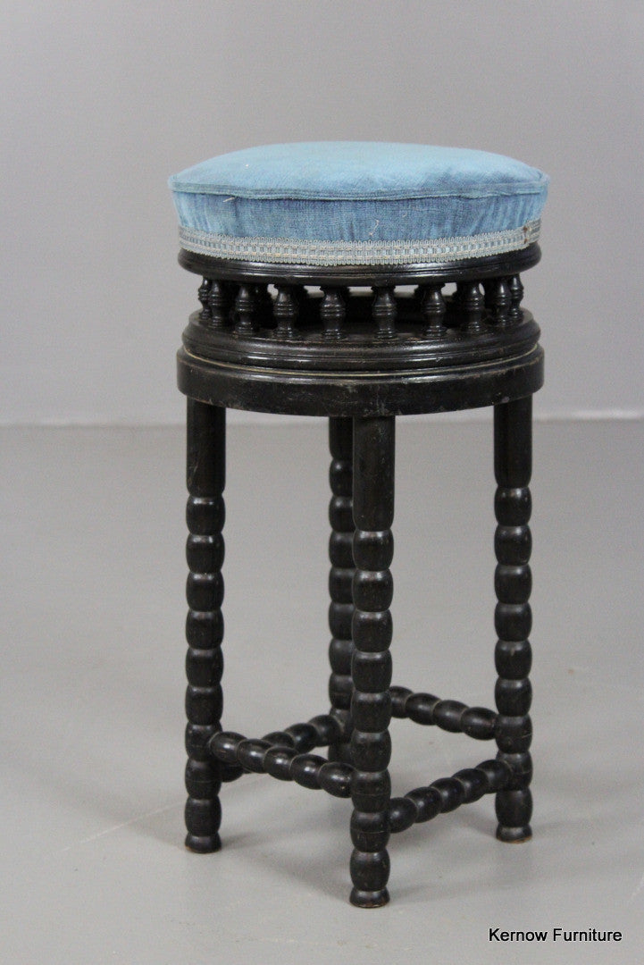 Ebonised Music Stool - Kernow Furniture