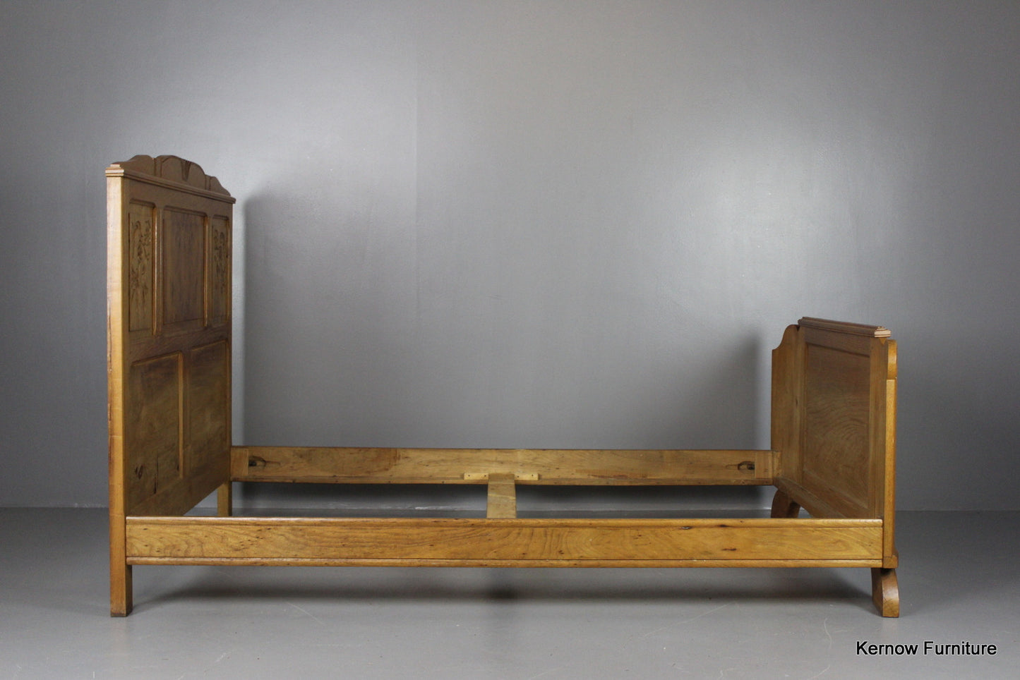 Early 20th Century Art Deco1930s Vintage French Chestnut Bed Frame - Kernow Furniture