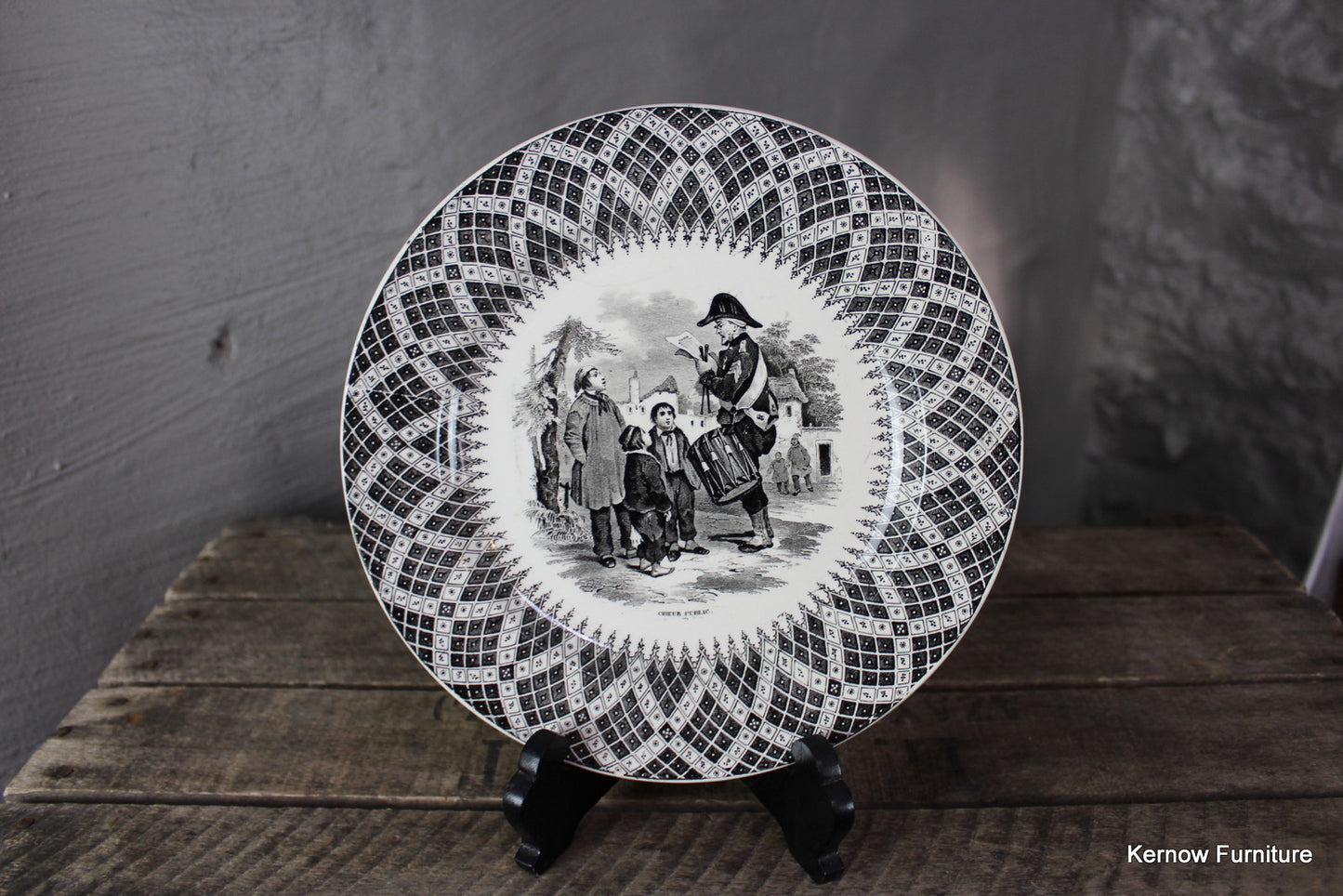 French Transferware Plate - Kernow Furniture