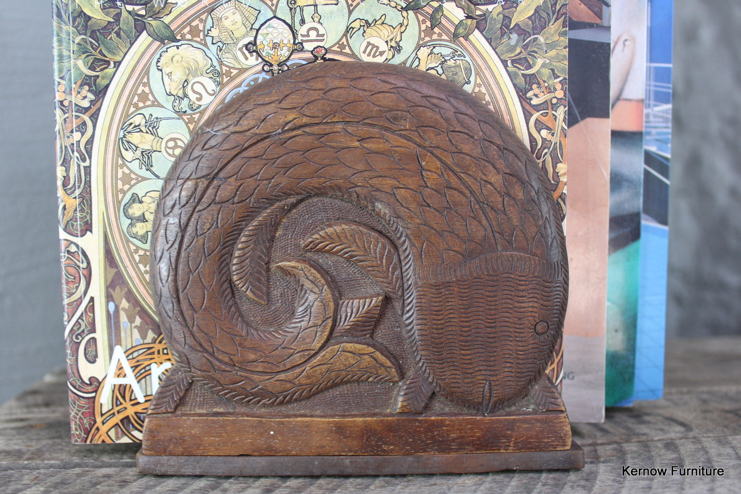 Pair Carved Bookends - Kernow Furniture