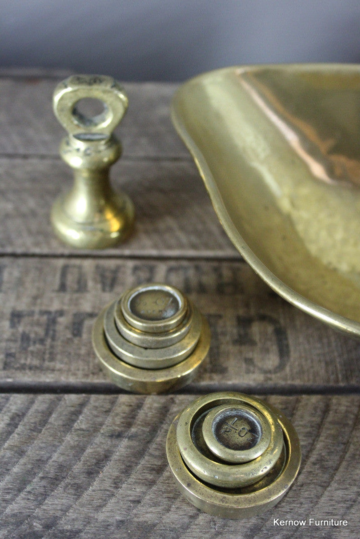 Brass Pan & Weights - Kernow Furniture