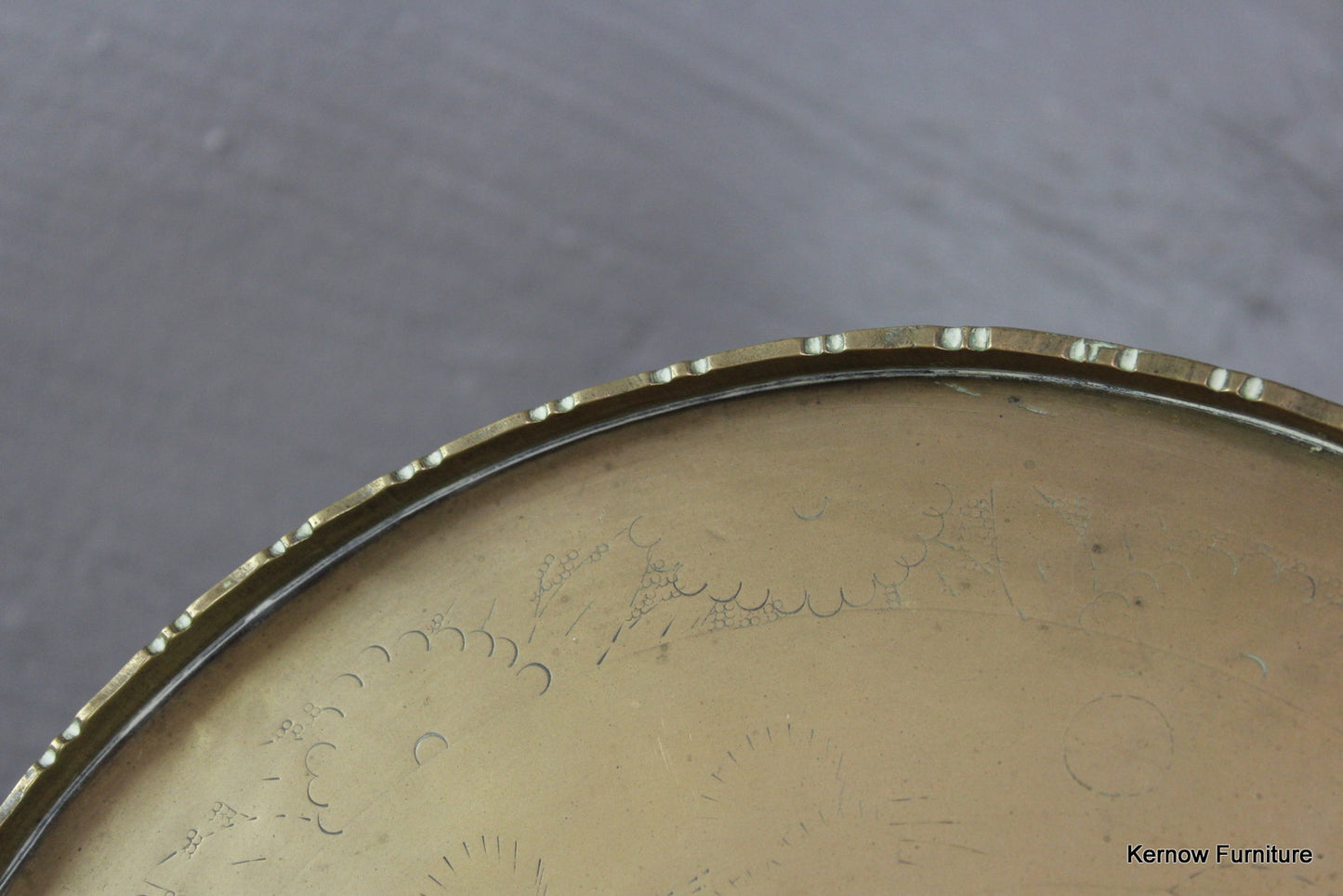 Round Brass Tray - Kernow Furniture