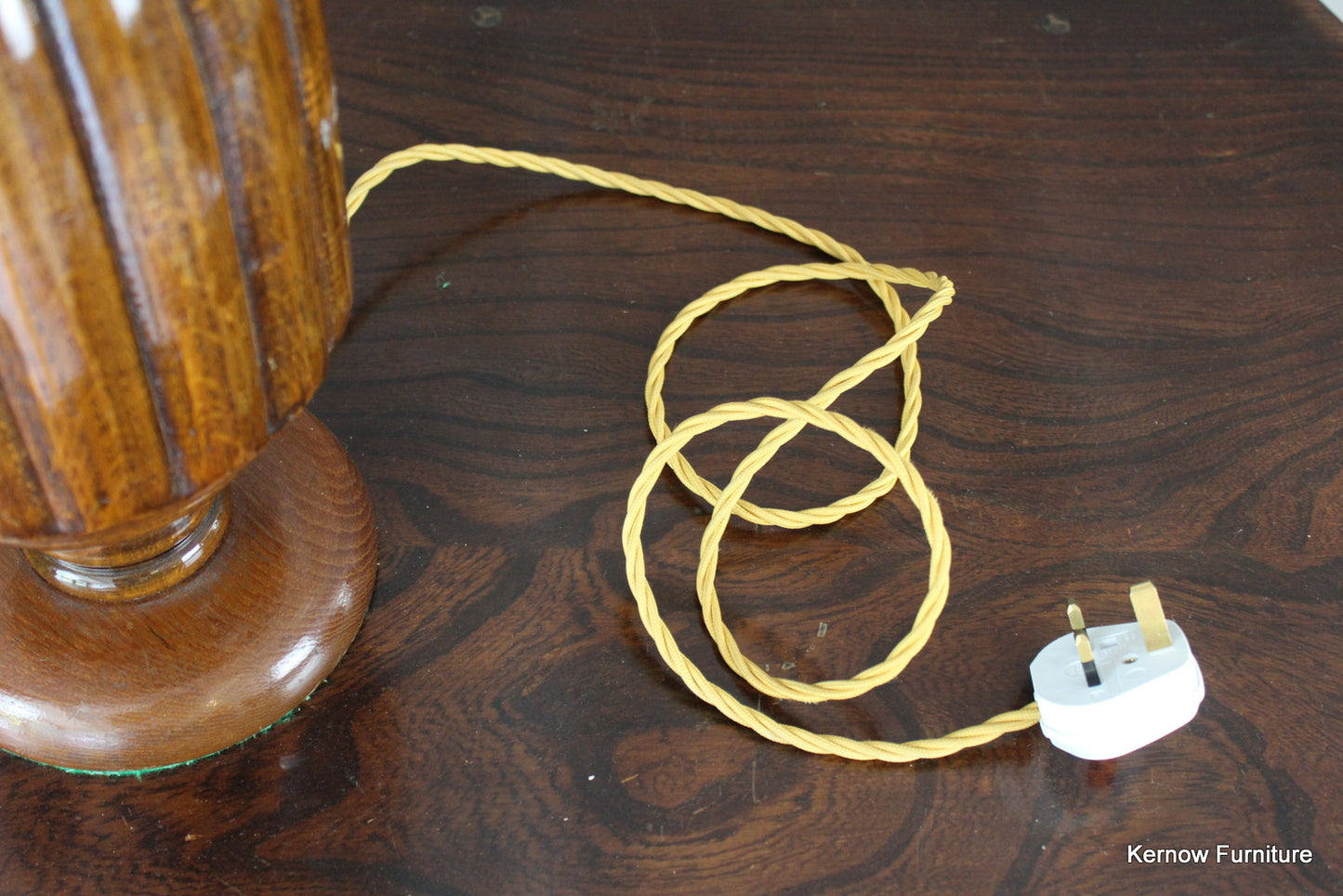 Large Antique Table Lamp - Kernow Furniture