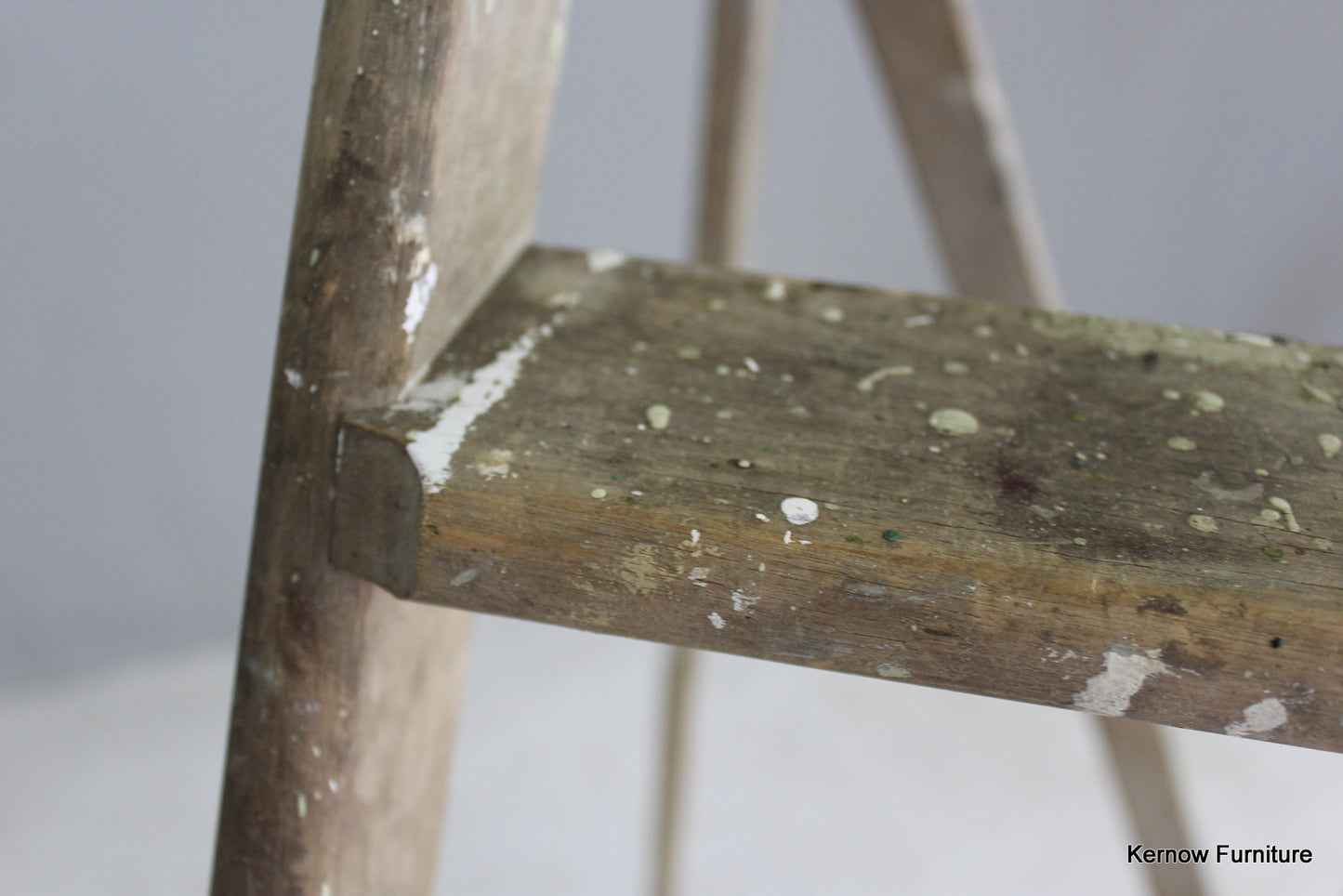 Large Vintage Wooden Step Ladders - Kernow Furniture
