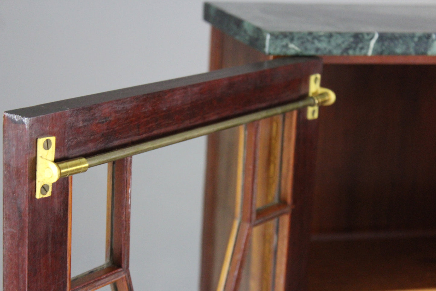 Pair Edwardian Glazed Cabinets - Kernow Furniture