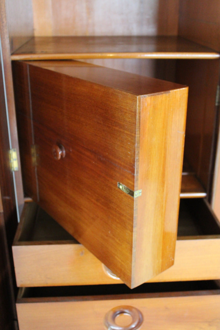 Victorian Gentlemans Mahogany Wardrobe - Kernow Furniture