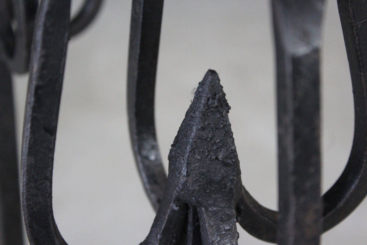 Pair Gothic Style Iron Candle Holders - Kernow Furniture