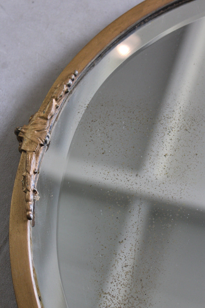 Vintage Gold Oval Mirror - Kernow Furniture