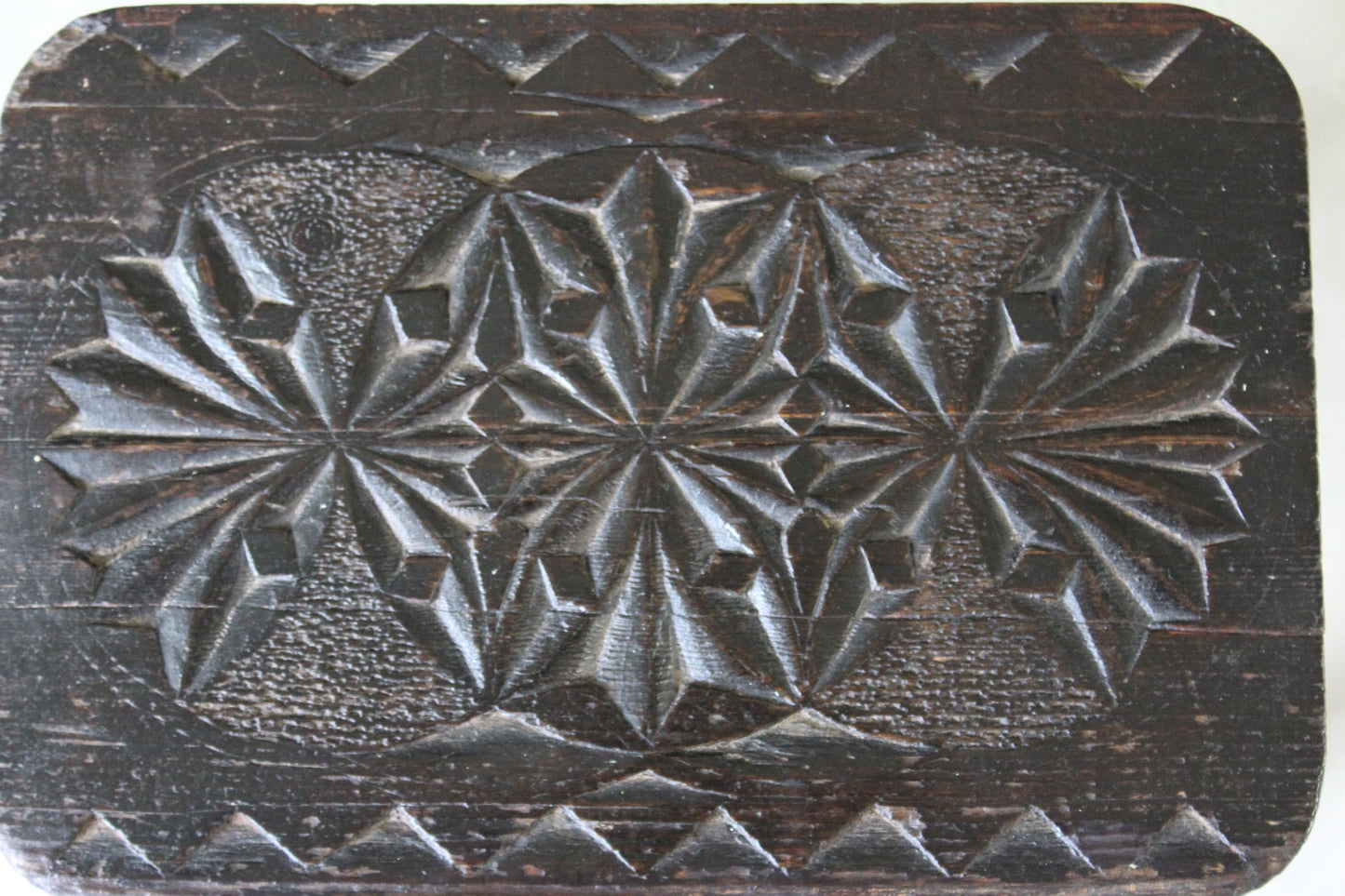 Small Carved Antique Stool - Kernow Furniture