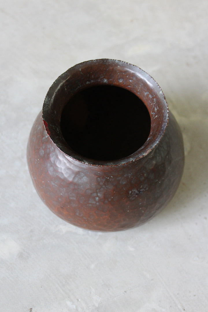 Hammered Copper Pot - Kernow Furniture