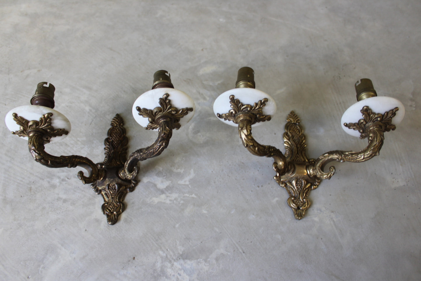 Pair French Style Wall Lights - Kernow Furniture