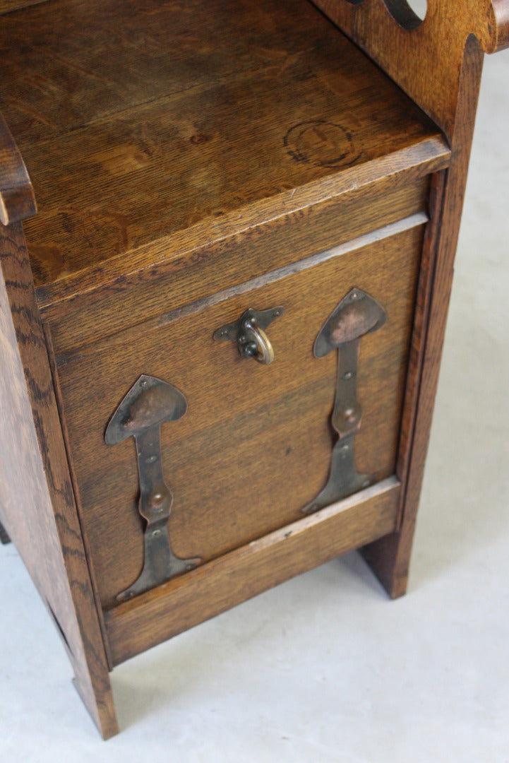 Arts & Crafts Oak Coal Hod - Kernow Furniture