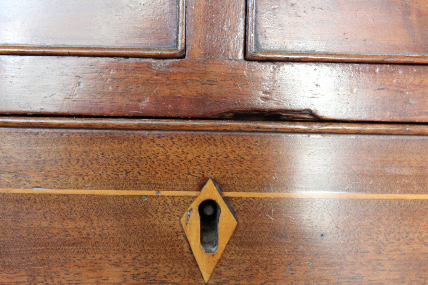 Antique Bow Front Chest of Drawers - Kernow Furniture