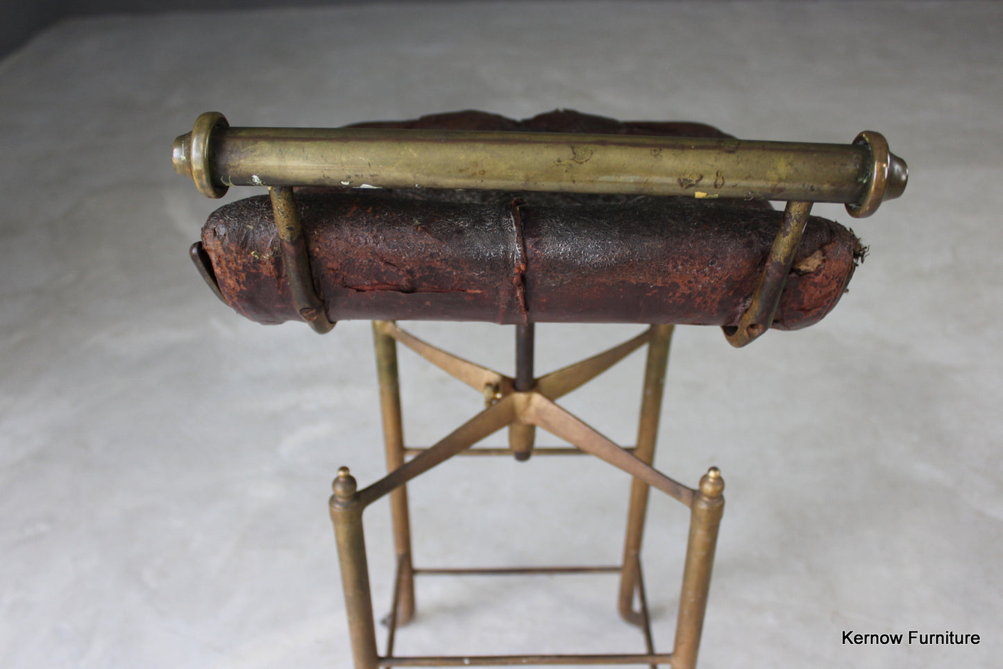 Leather Adjustable Music Stool - Kernow Furniture