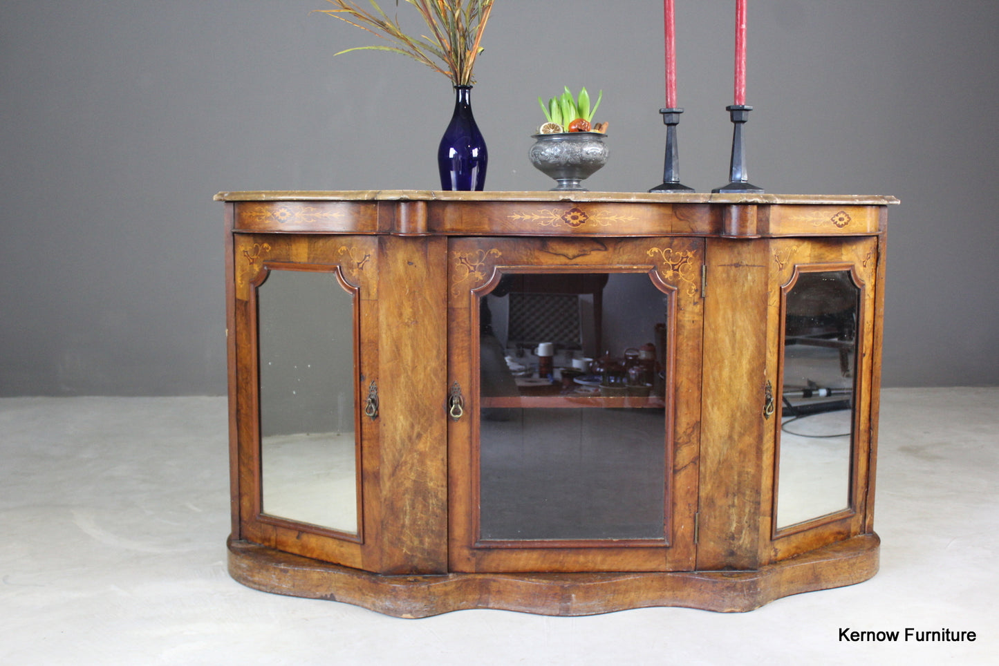 Antique Walnut Credenza - Kernow Furniture