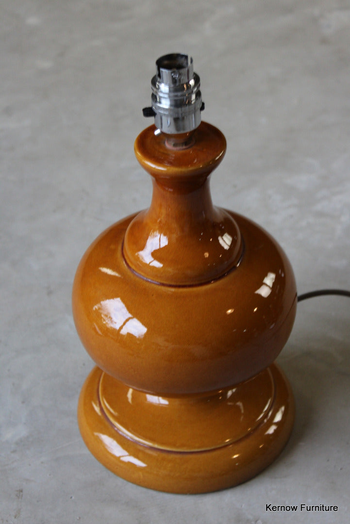 Tan Pottery Lamp - Kernow Furniture