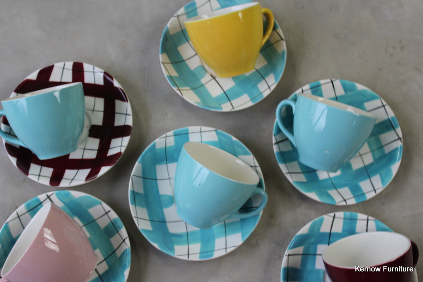 6 x Alfred Meakin Cups & Saucers - Kernow Furniture