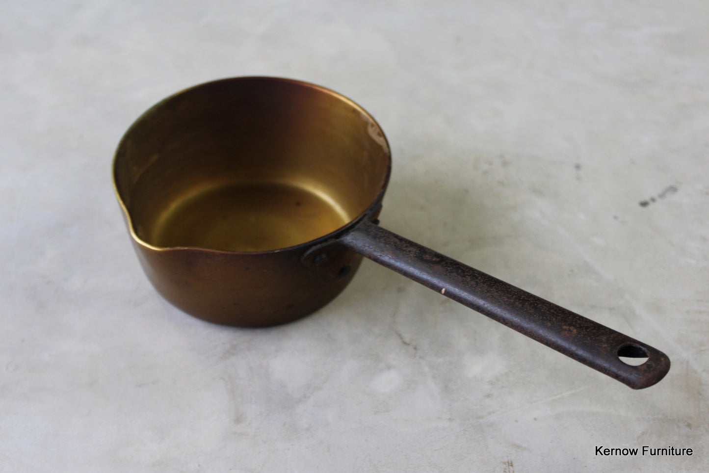 Victorian Brass Saucepan - Kernow Furniture