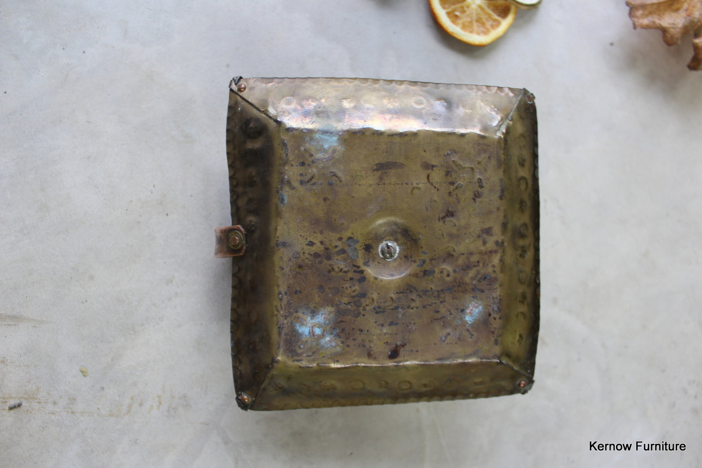 Arts & Crafts Brass Candle Holder - Kernow Furniture