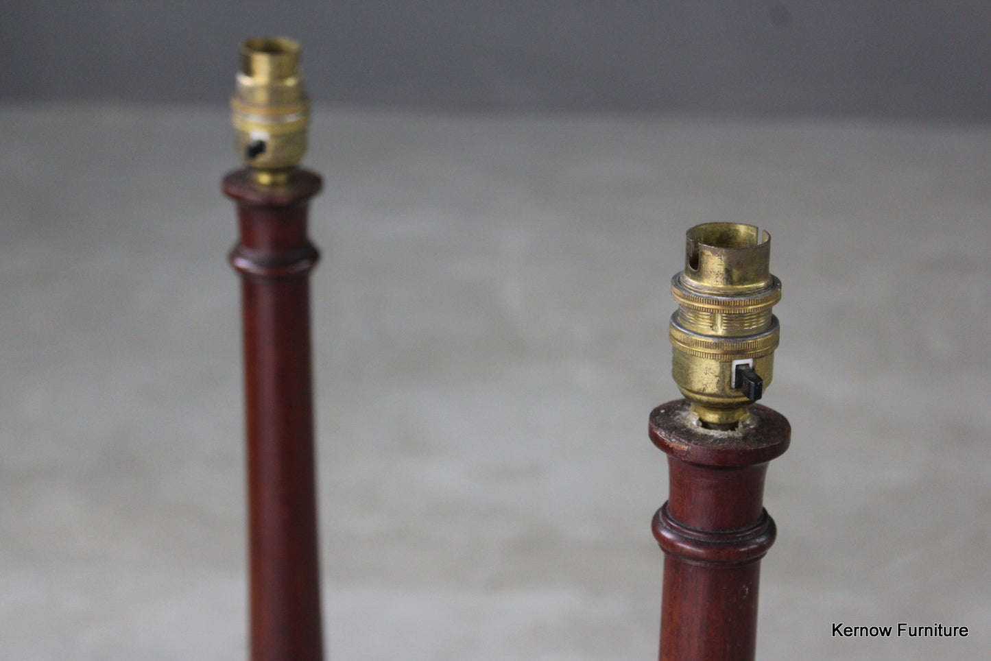 Pair Fluted Table Lamps - Kernow Furniture