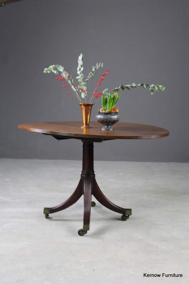 Antique Oval Tilt Top Table - Kernow Furniture
