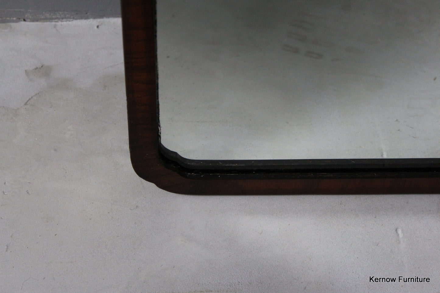 Antique 1930s Walnut Mirror - Kernow Furniture