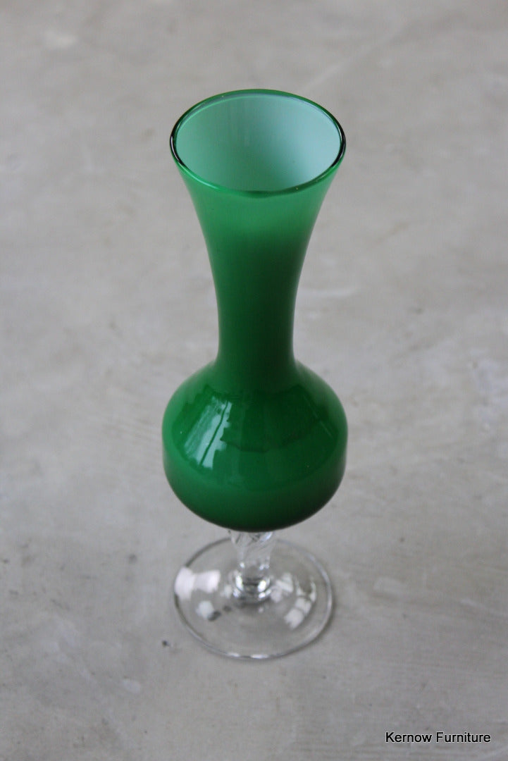 Green Tall Glass Vase - Kernow Furniture