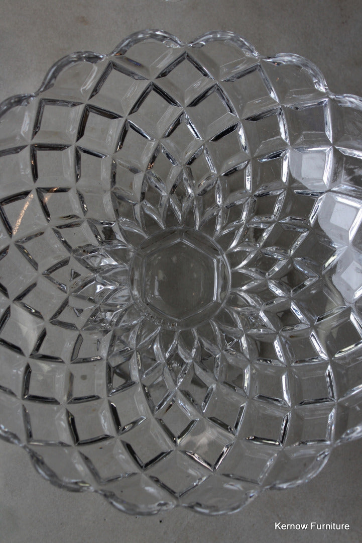 Pair Vintage Pressed Glass Compote - Kernow Furniture