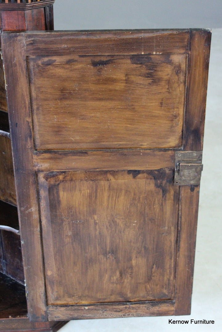 Antique Mahogany Hanging Corner Cupboard - Kernow Furniture