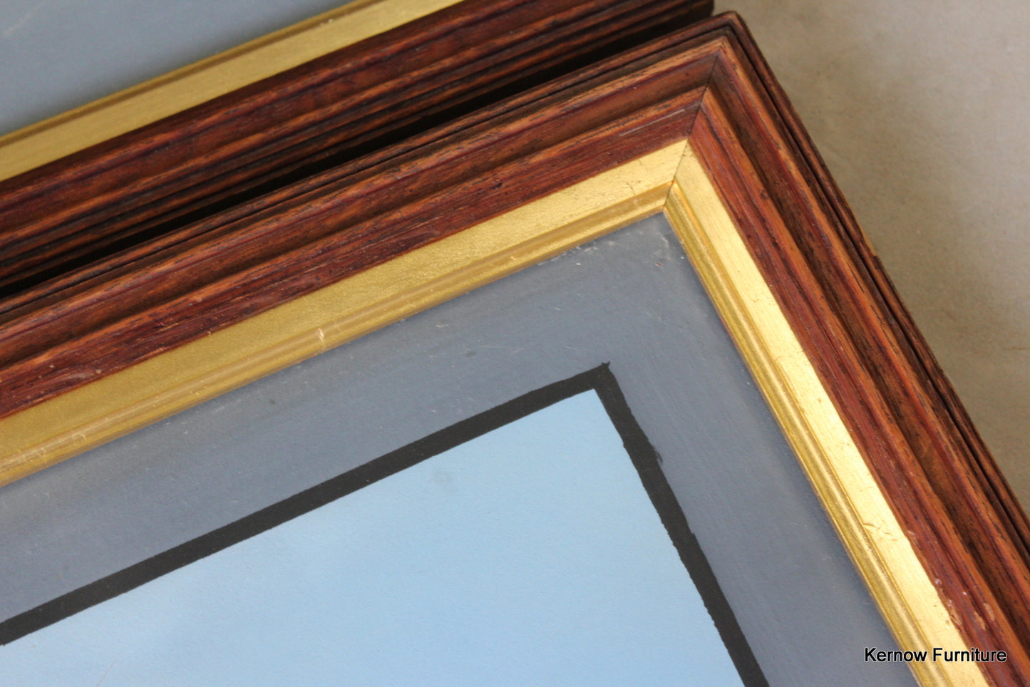 Framed Eruption of Vesuvius & Stromboli - Kernow Furniture