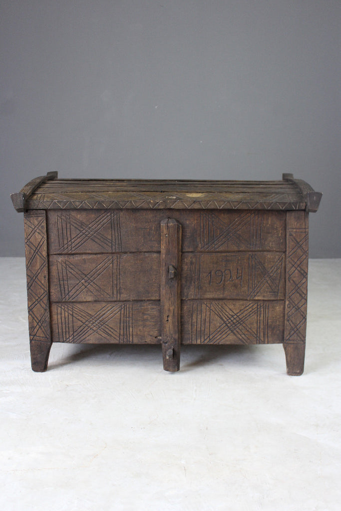 Antique Stained Beech Flour Ark - Kernow Furniture