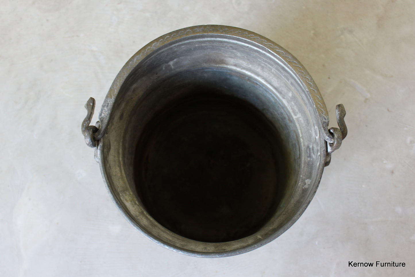 Metal Brass & Coppered Bucket - Kernow Furniture