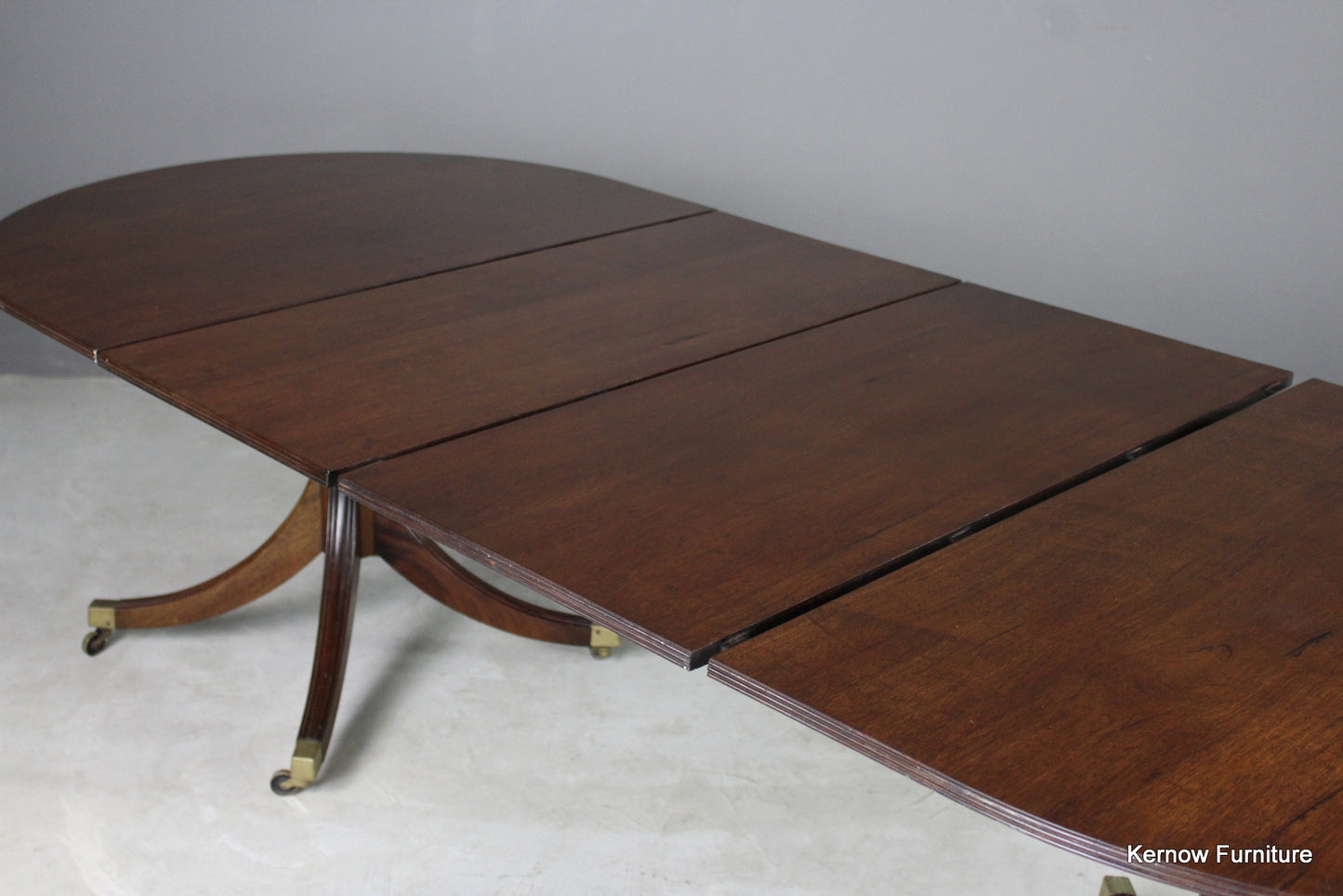 Regency Style Solid Mahogany Extending Dining Table - Kernow Furniture