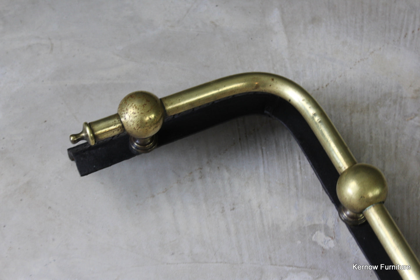 Cast Iron & Brass Fire Fender - Kernow Furniture