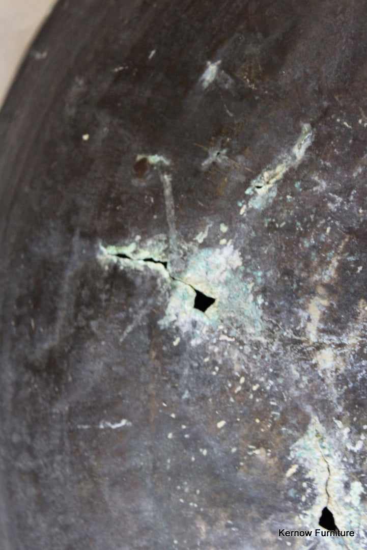 Large Hammered Brass Bowl - Kernow Furniture