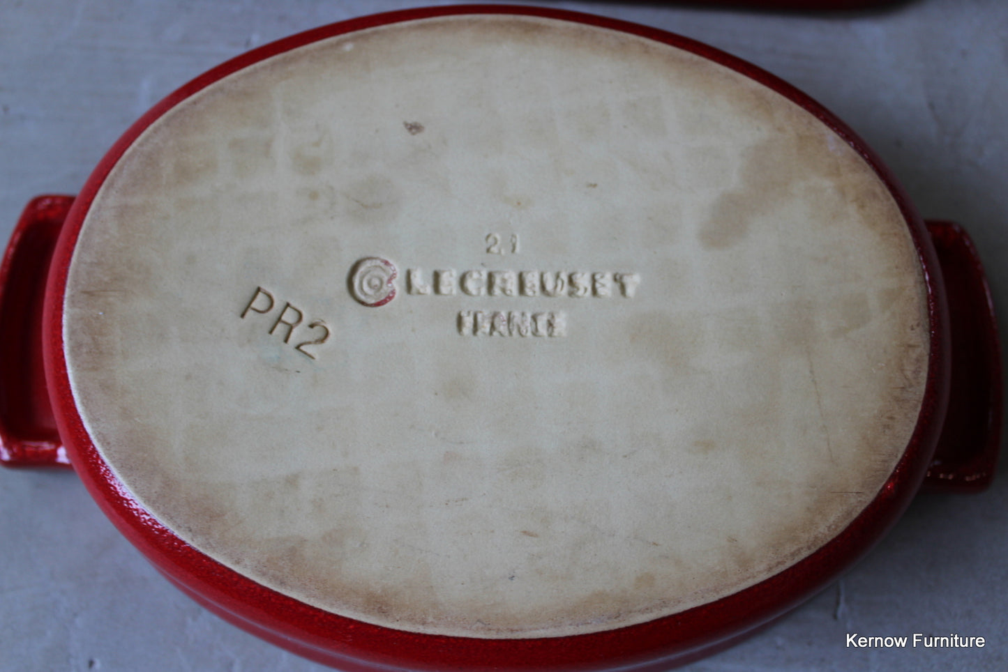 Pair Le Crueset Red Oven Dishes - Kernow Furniture