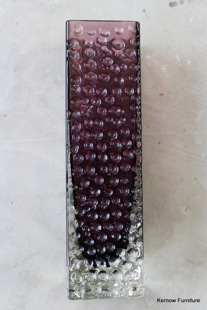 Whitefriars Nailhead Aubergine Glass Vase - Kernow Furniture