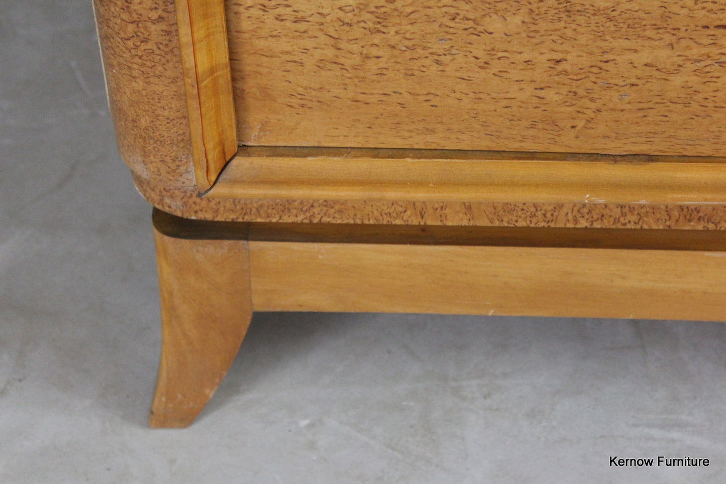 French Style Burr Maple Large Wardrobe - Kernow Furniture