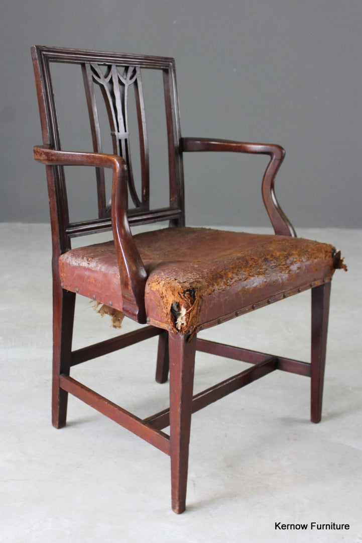 Antique Hepplewhite Style Carver Chair - Kernow Furniture