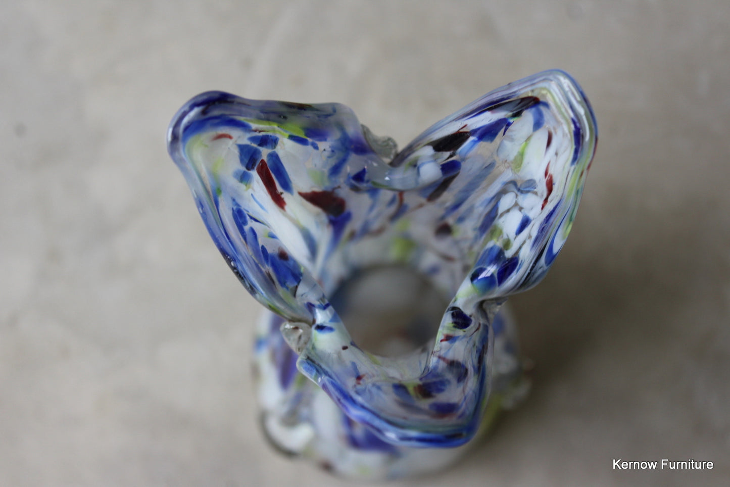 Mottled Glass Finger Vase - Kernow Furniture