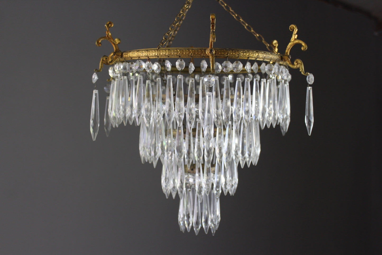 French Four Tier Waterfall Chandelier - Kernow Furniture