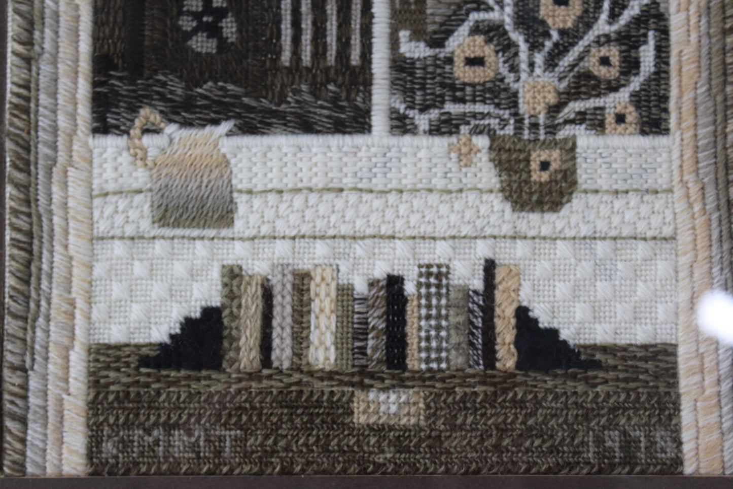 Vintage Tapestry Woolwork Picture - Truro Cathedral - Kernow Furniture