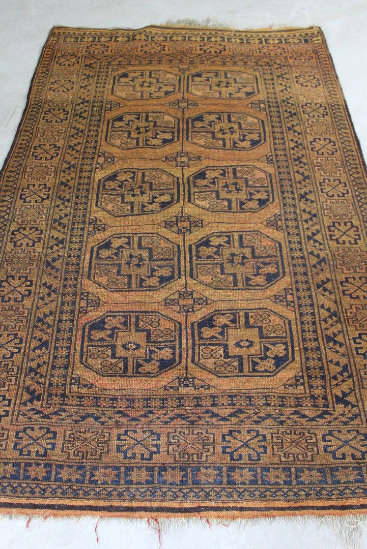 Golden Afghan Wool Rug - Kernow Furniture